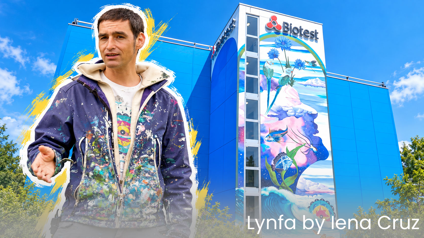 L’artista-davanti-al-murale-Lynfa_1 Sostenibilità - Lynfa by Iena Cruz